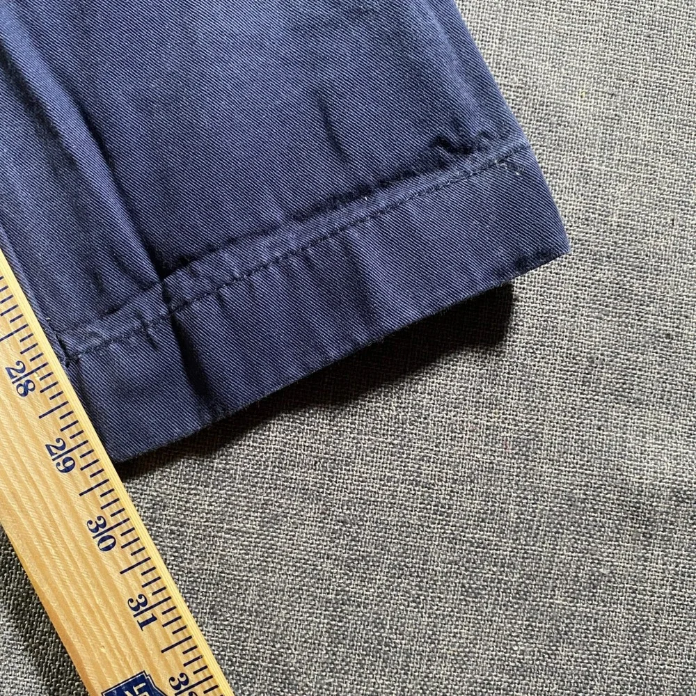 J. Crew Driggs Navy Blue Chino Pants Mens W31 L30 Cotton‎ Flat Front